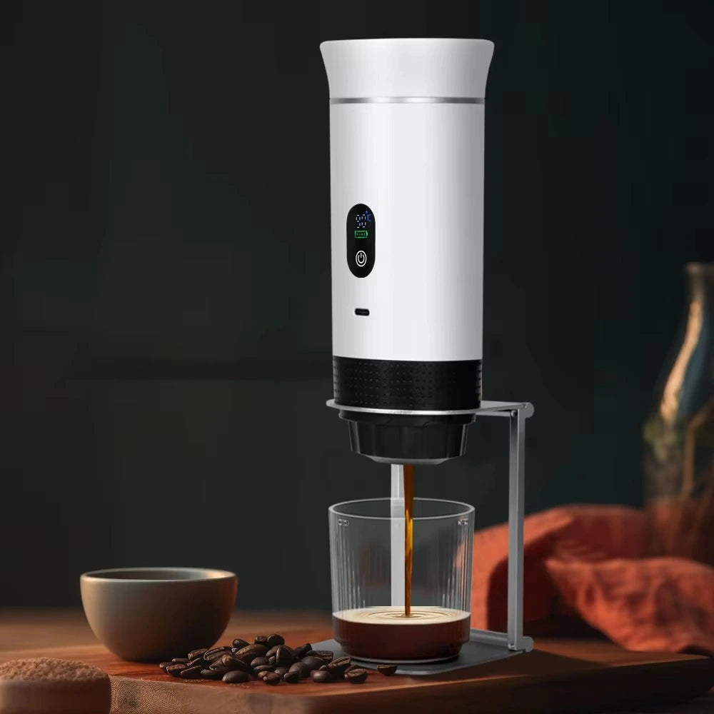 Taşınabilir Mini Espresso Kahve Makinesi – USB-C Şarjlı, 5 Dakikada Sıcak Kahve